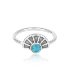 Natural Apatite Gemstone Jewelry 925 Sterling Silver Band Sunrise Ring For Women