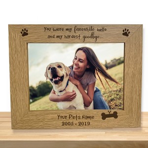 personalized pet memorial picture frames