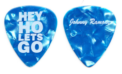 Ramones Johnny Ramone Hey Hot Lets Go Hellblau Perle Tribute Gitarre Pick