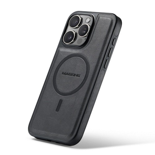 MagSafe Case For iPhone 12 13 14 15 16 with Magnetic Leather Wallet + Metal Ring - Zdjęcie 87 z 149