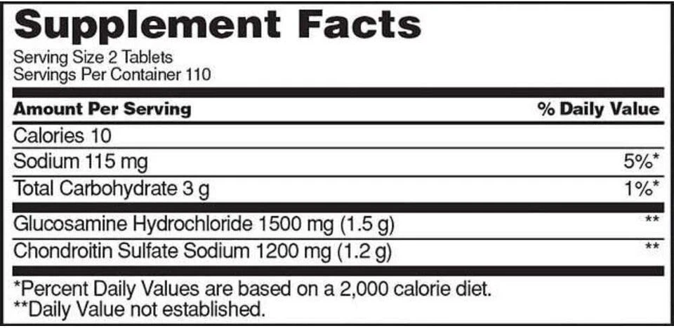 Kirkland Extra Strength Glucosamina 1500 mg Condroitina 1200 mg 220 Comprimidos Foto 2 de 4
