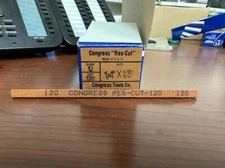 CONGRESS TOOLS RES-CUT POLISHING STONE 1/4" X 1/8" X 6" 120 GRIT LOT OF 6