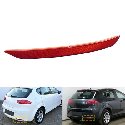 Rechts Rück Stoßstange Reflektor für Seat Leon 1P1 09-12 (nicht Cupra,FR,Sport)