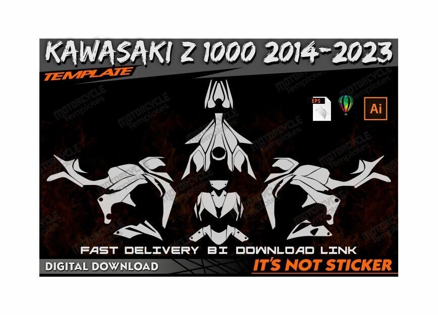KAWASAKI Z 1000 2014-2023 Z1000 Original Fairing template 1 KAWASAKI Z 1000 2014-2023 Z1000 Original Fairing template 1