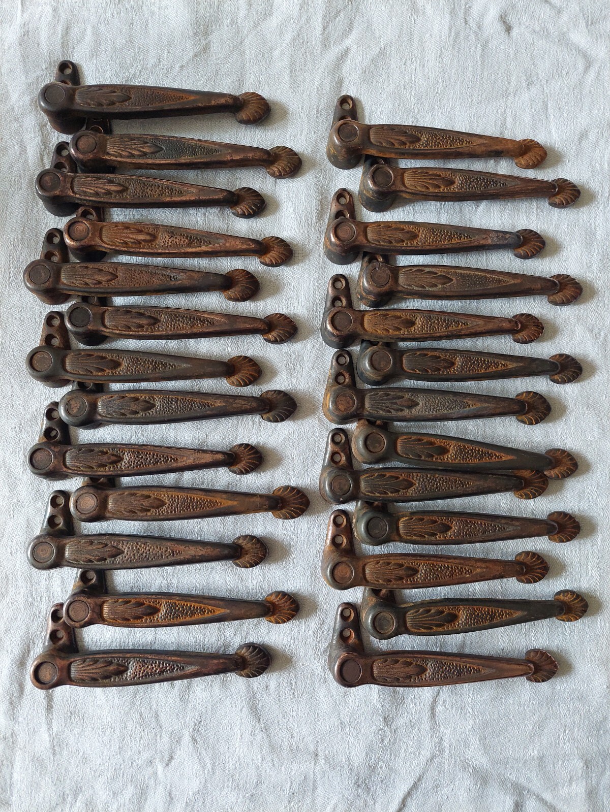 26 vintage coppered stair carpet clips. eBay