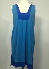 J. CREW Small Color block Blue Sleeveless Dress Pockets 100% Cotton