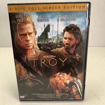 Troy (Two-Disc Full Screen Edition) - DVD - VERY GOOD Brad Pitt Orlando Bloom