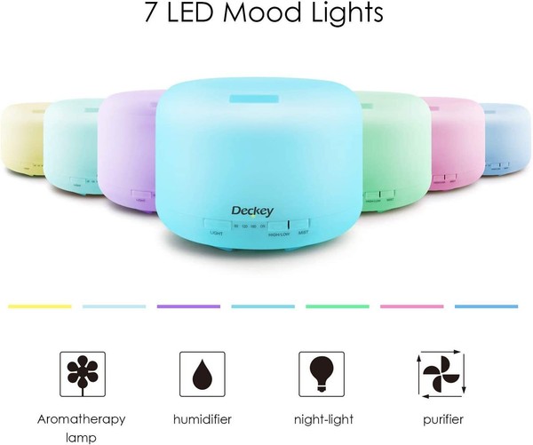 Ultraschall Aroma Diffuser 500Ml 7 Farbwechsel Luftbefeuchter Aromatherapie Ovp-image