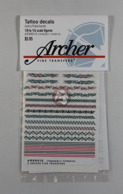 Archer (1/6 to 1/4) Celtic and Tribal Tattoo Bands [Water slide Decal] AR99010