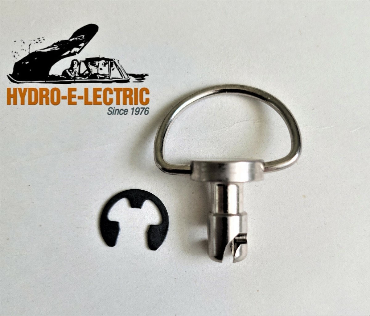 Convertible Parade Boot Locking Pin Handle & Clip - 1971-1976 Full