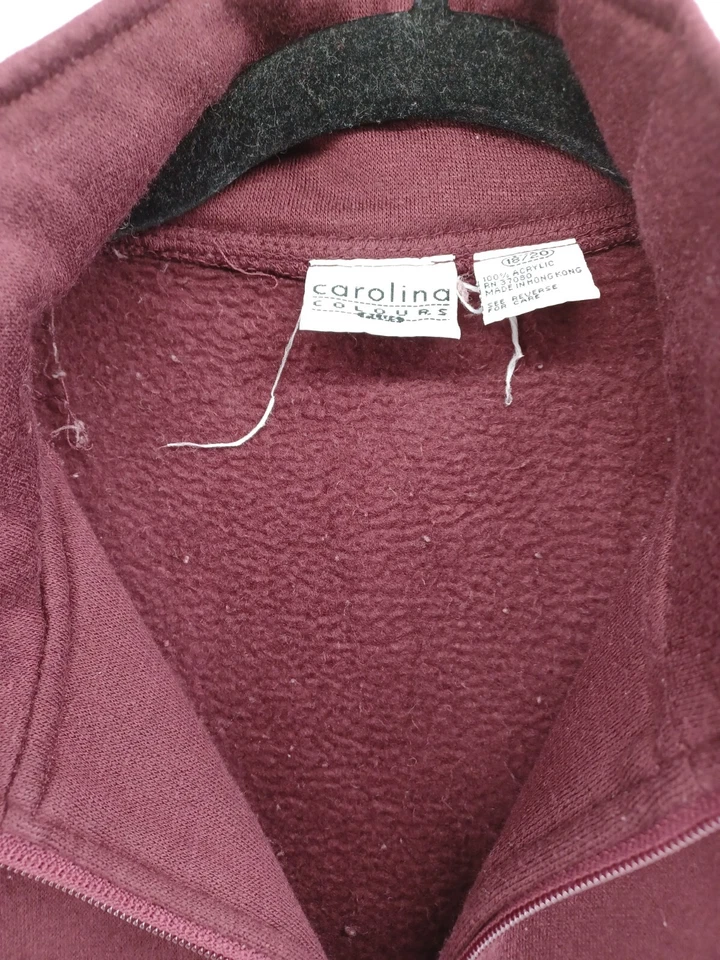 Suéter Pullover Mujer Carolina Colours Talla 18/20 - más Borgoña 1/4 Cremallera De Colección. Foto 4 de 4
