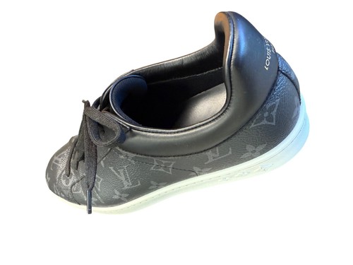 Louis Vuitton Monogram Men's Black and White Leather Shoes Size 9.5-10 407311 - Bild 2 von 4