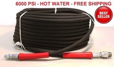 Manguera para piezas de lavadora a presión - 6000 PSI 100 FT 2 cables trenzados - agua caliente 100' alambre
