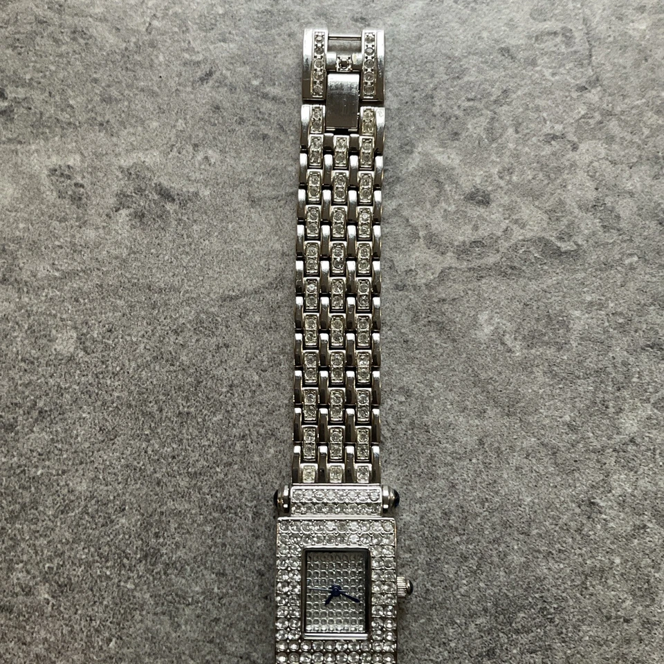 Adrienne Womens Bling Watch 20mm Silver Tone Case And Band W/Crystal Accents BCF - Image 2 of 4