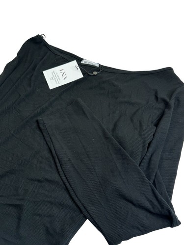 Neu mit Etikett LNA Clothing Slade schwerer gerippter One-Shoulder-Body schwarz 2X - Bild 3 von 10