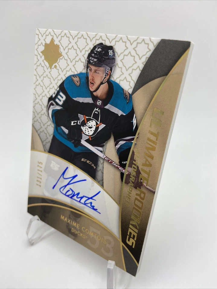 2018-19 UD Ultimate Collection Hockey Urimate rookies Autograped MAXIME COMTOIS - Image 3 of 4