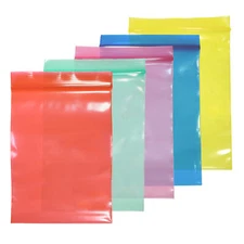 New Flat Plastic QuickQlick™ Bag Pouches Various Sizes, QTY and Colors