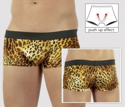 1310308 Ultraknappe Herren Retro 3D SAMT Hipster Pants Leo-Print in S bis XXL