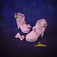 1/4MSD 1/3SD BJD Shoes High Heels Cross Straps Lace Edges Bow Multi-color DZ