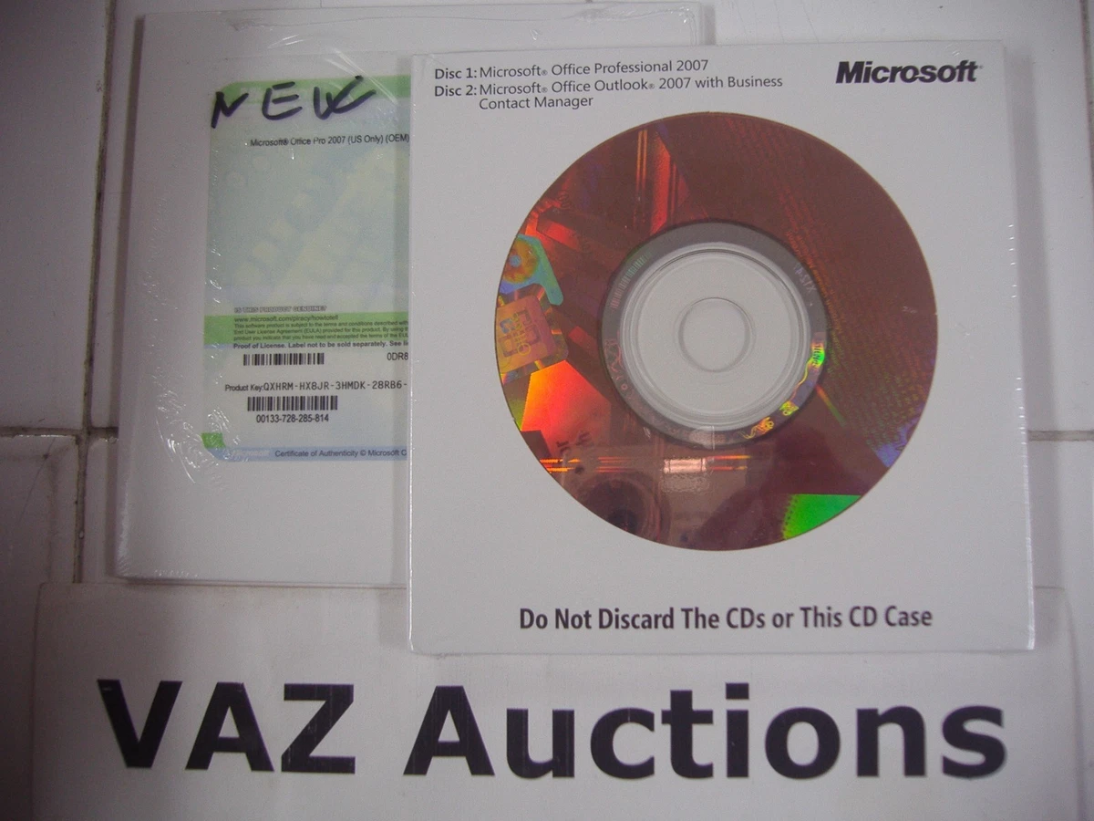 Microsoft Office 2007 Cd for sale - eBay