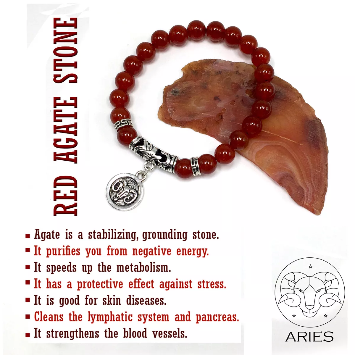 Red agate healing deals