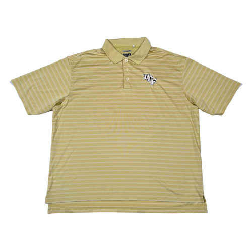 Men's UCF Polo T-Shirt Striped Yellow 