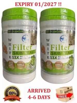 2 Jars Phyto Filter White Skin Beauty 13X Collagen  By DSM Fresh Stocks