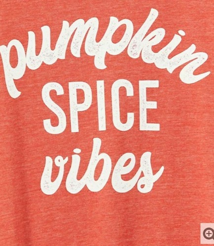 NWT Torrid Plus Size 0 (12) PUMPKIN SPICE VIBES SLIM FIT CREW TEE ORANGE - Picture 3 of 5