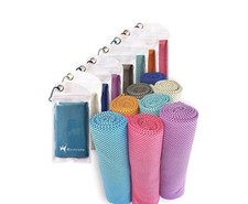 8-Pack Cooling Towels 40" x 12" Multicolor Sports Workout  Travel BRAND NEW