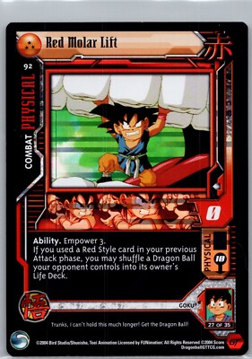 1x DBGT TCG RED MOLAR LIFT 92 HOLO FOIL LOST EPISODES SAGA LIMITED