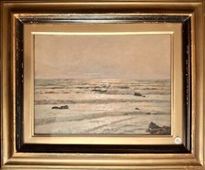 Dipinto di GINO ROMITI, olio su tavola 30x22 cm, Scuola Labronica