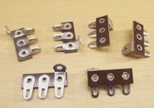 QTY6 PHENOLIC HD LARGE 3 LUG TERMINAL SOLDER STRIP 1 COMMON CHASSIS GROUND TAB