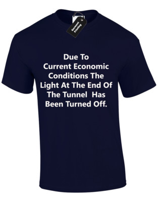 AUFGRUND DER AKTUELLEN WIRTSCHAFTLICHEN VERHÄLTNISSE HERREN T-SHIRT LUSTIGES TOD DESIGN S - 5XL