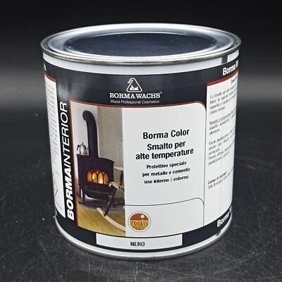 Smalto alte temperature nero Borma Wachs Color