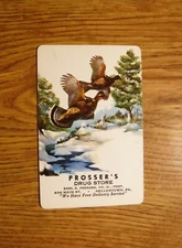 MID 1900'S VINTAGE PLAYING CARD SWAP COUPON WITH FLYING WATER FOUL