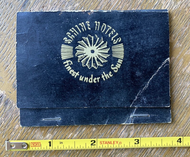 Schine Hotels Vintage Travel Sewing Kit. Chicopee, Massena, Miami Beach. 1950s.