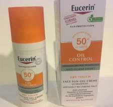 EUCERIN SUN OIL CONTROL DRY TOUCH SPF50+ GEL CREAM 50ml NIB