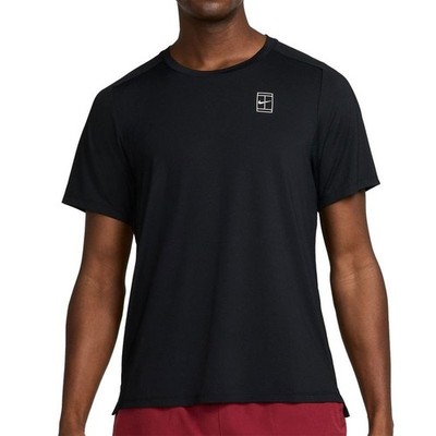 Nike Court Advantage Dri-FIT Black Tennis T-Shirt Sz Small (FZ6910