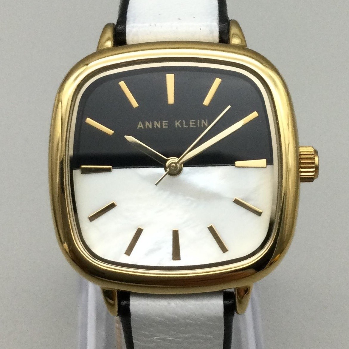 Anne Klein Womens Watch 30mm Black White Split Dial AK/3089  display picture 3