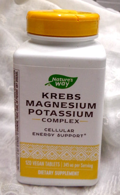 NATURE'S WAY ~ Krebs Magnesium Potassium Complex 120 Tabs 345 mg EXPIRES 8/31/27