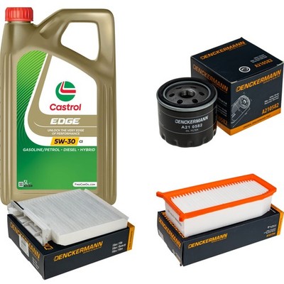 DENCKERMANN Inspektionspaket 5L CASTROL EDGE 5W-30 C3 für Dacia Duster