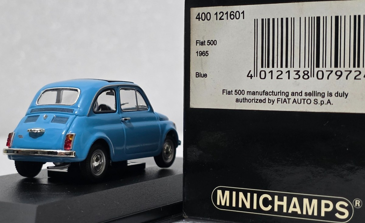 MINICHAMPS Fiat 500 1965 青 Fiat 500 Blue 1965 1:43 Minichamps 400121601 EXTREMELY RARE