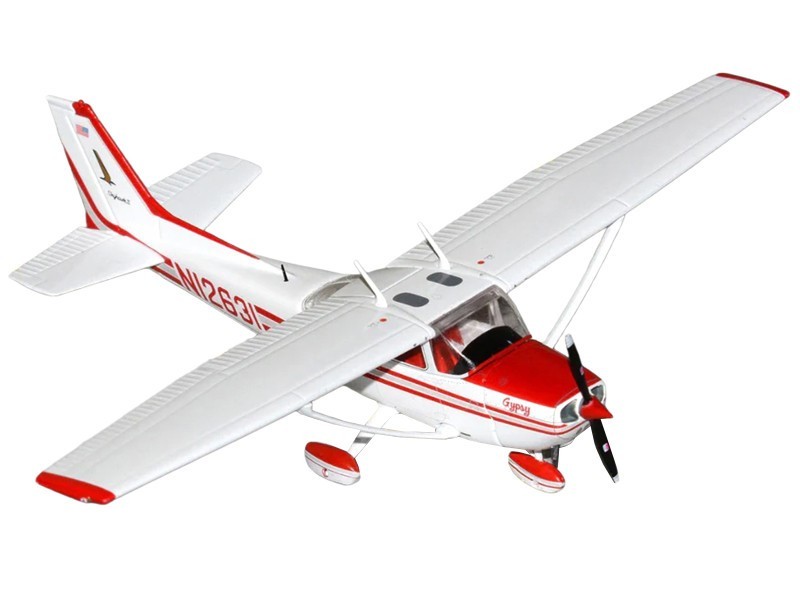 CESSNA 172 SKYHAWK AIRCRAFT RED & WHITE 1/72 DIECAST BY GEMINIJETS