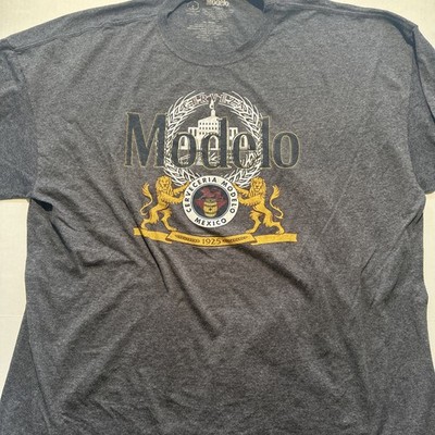 Modelo Beer T Shirt  Logo Gray Short Sleeve Tee Size 3XL 54-56 Cotton