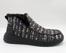 Hey Dude Denny Confetti Womens 9 Black Ankle Boots Lightweight Casual