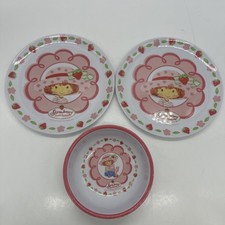Vintage ZAK Strawberry Shortcake Plates  Bowl American Greetings Lot 3 Pieces