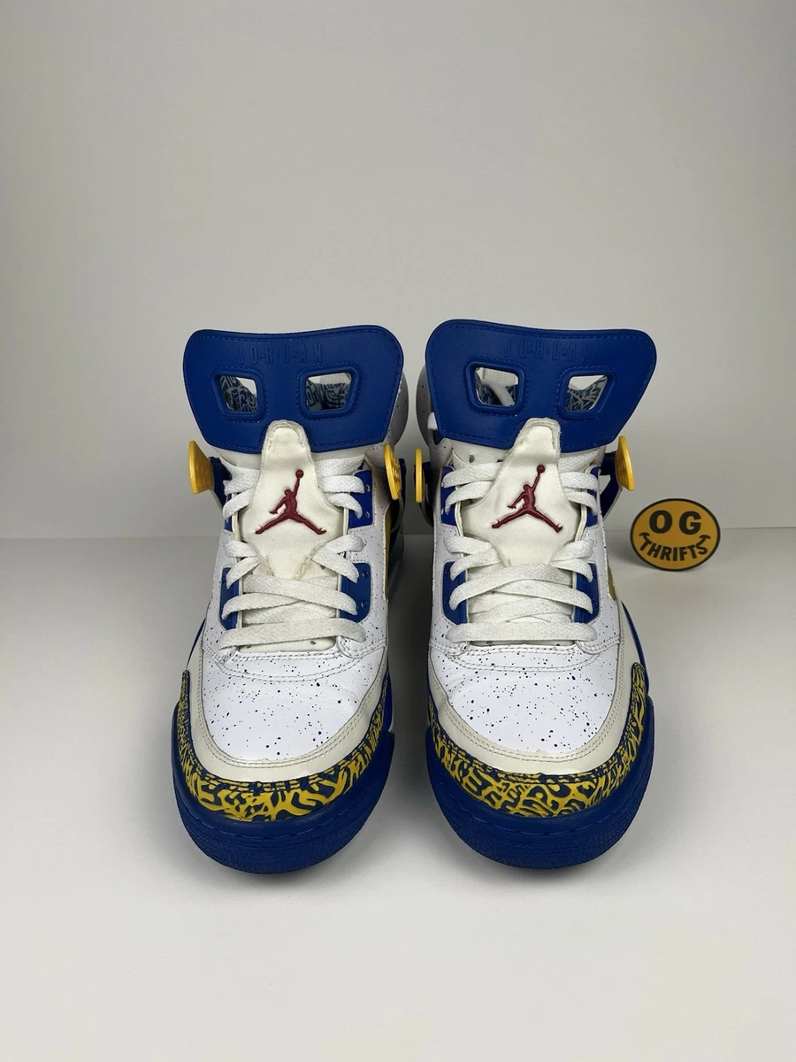 Nike Air Jordan Spizike "Do the Right Thing" Weiß Blau Gelb Herren 10,5 Retro