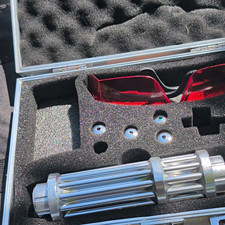 Star Wars Silver Lightsaber Hilt Replica W Foam Case Red Safety Glasses Star Wars Silver Lightsaber Hilt Replica W Foam Case Red Safety Glasses