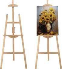 Adjustable Natural Pine Wooden Painting Basic Easel, Pine Art Easel Stand Hold