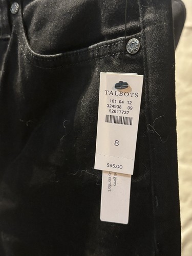 Talbots Barely Boot Jeans, Ladies Size 8, Black, High Waist, Full Length, NWT - Picture 4 of 6